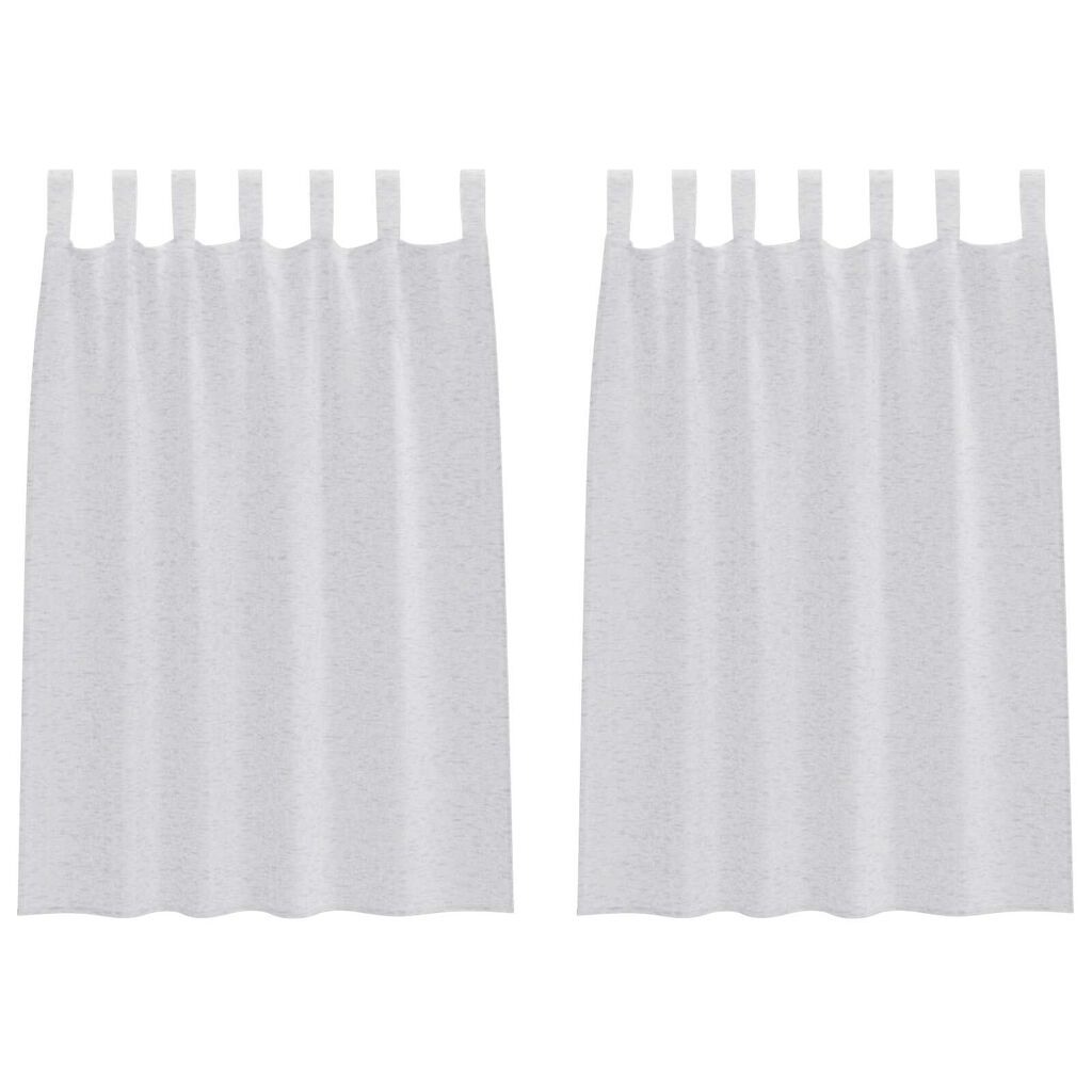 vidaXL Κουρτίνες 2 pcs Ανοιχτό γκρι 140 x 140 εκ. Πολυεστέρας