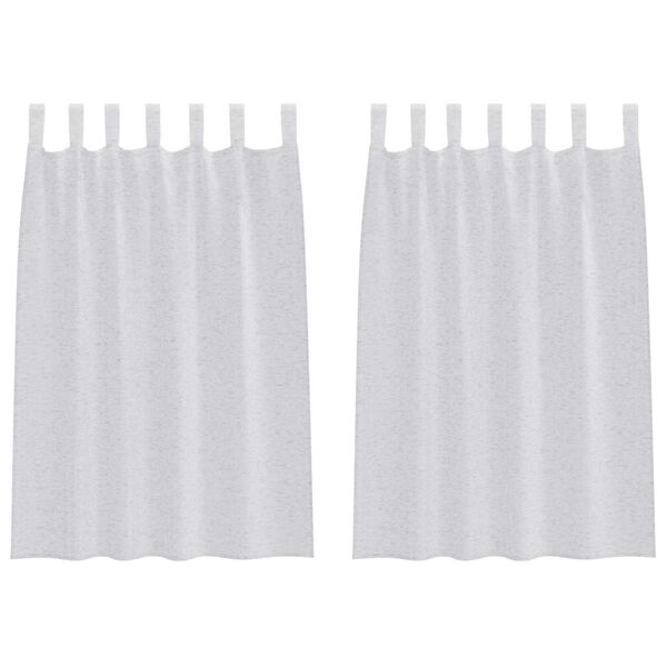 vidaXL Κουρτίνες 2 pcs Ανοιχτό γκρι 140 x 140 εκ. Πολυεστέρας