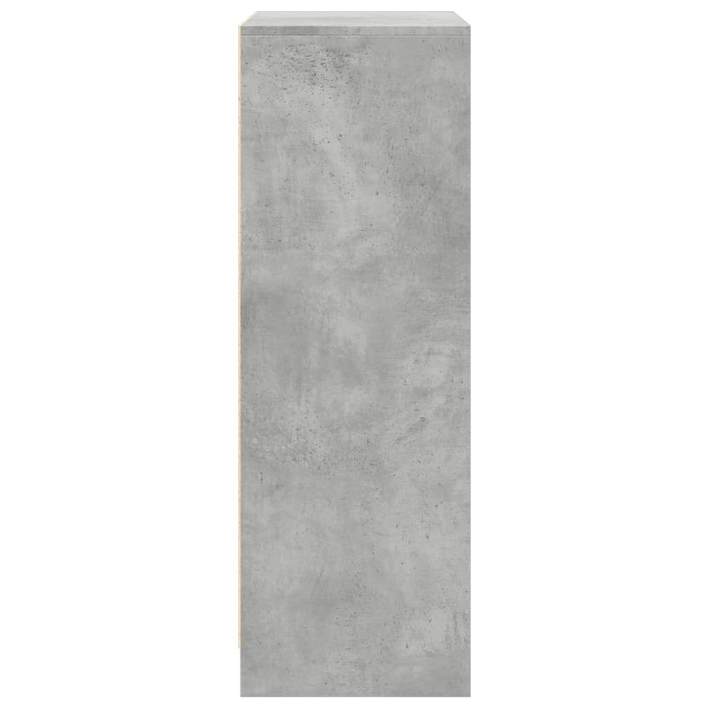 vidaXL Ντουλάπι με Φώτα LED Γκρι Σκυρ. 77x34x100εκ. Επεξεργασμένο Ξύλο