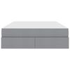 vidaXL Κρεβάτι με αποθηκευτικό χώρο και στρώμα με στρώμα Ανοιχτό γκρι