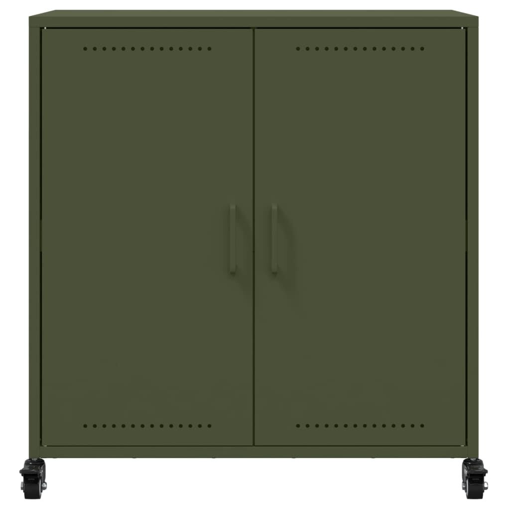 vidaXL Ντουλάπι Πράσινο Λαδί 68,5x39x72 εκ. από Ατσάλι