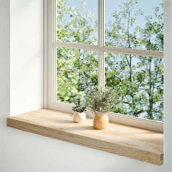 vidaXL Περβάζια παραθύρων 2 τεμ. 70x25x2 εκ. Ακατέργαστο Μασίφ Δρυός