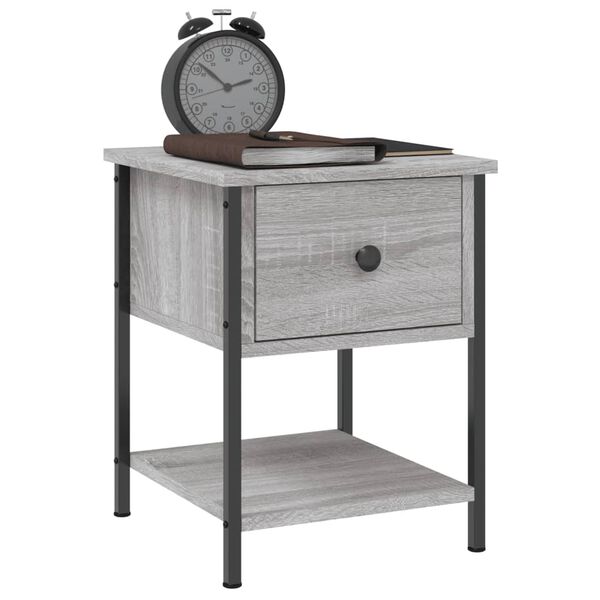 vidaXL Κομοδίνο Γκρι Sonoma 34 x 35,5 x 45 εκ. από Επεξεργασμένο Ξύλο