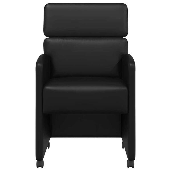 vidaXL Καρέκλες φαγητού 2 pcs Μαύρο 58 x 65 x 98 εκ. Τεχνητό δέρμα