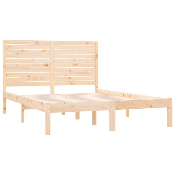 vidaXL Πλαίσιο Κρεβατιού 150 x 200 εκ. Μασίφ Ξύλο King Size