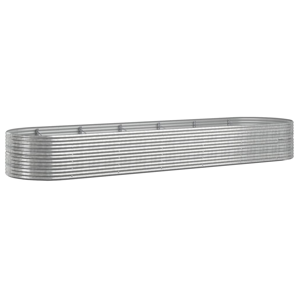 vidaXL Ζαρντινιέρα Ασημί 510x140x68 εκ. Ατσάλι με Ηλεκτρ. Βαφή Πούδρας