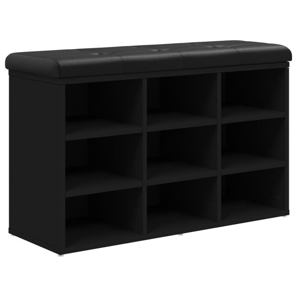 vidaXL Παπουτσοθήκη Μαύρη 82 x 32 x 50 εκ. από Επεξεργασμένο Ξύλο