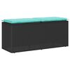 vidaXL &Pi;ά&gamma;&kappa;&omicron;&sigmaf; &kappa;ή&pi;&omicron;&upsilon; &mu;&epsilon; &mu;&alpha;&xi;&iota;&lambda;ά&rho;&iota; &Mu;&alpha;ύ&rho;&omicron; 110x40x44 cm Poly Rattan