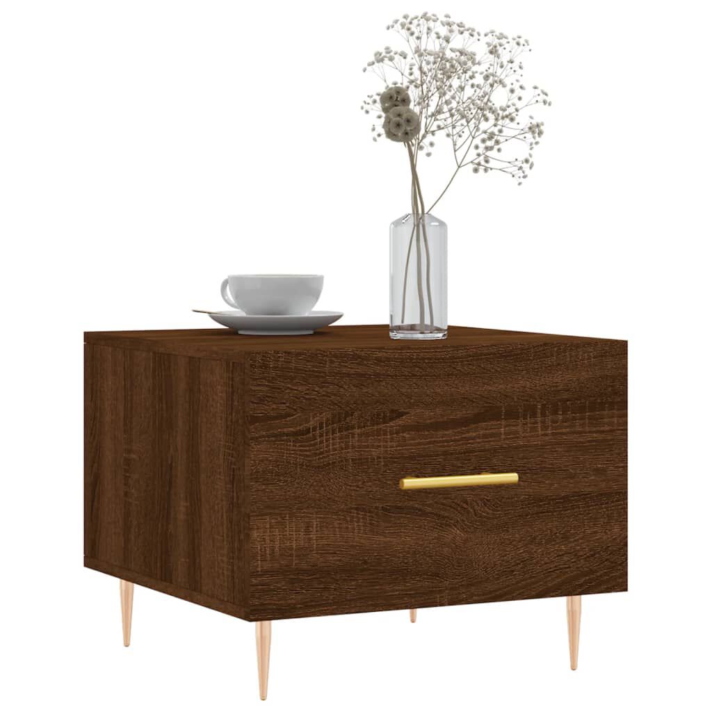 vidaXL Τραπεζάκια Σαλονιού 2 τεμ Brown Oak 50x50x40 εκ Επεξ. Ξύλο