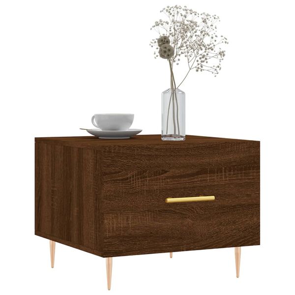 vidaXL Τραπεζάκια Σαλονιού 2 τεμ Brown Oak 50x50x40 εκ Επεξ. Ξύλο