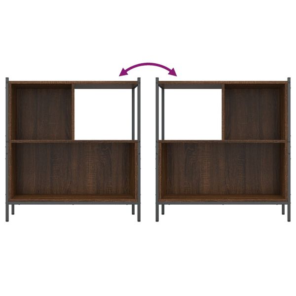 vidaXL Βιβλιοθήκη Καφέ Δρυς 72 x 28 x 77,5εκ. από Επεξεργασμένο Ξύλο