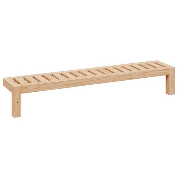 vidaXL Ράφι Τοίχου Κρεμαστό Μπεζ 62 x 10 x 12.5 εκ Μασίφ ξύλο καρυδιάς