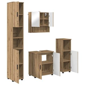 vidaXL &Sigma;&epsilon;&tau; &Epsilon;&pi;ί&pi;&lambda;&omega;&nu; &Mu;&pi;ά&nu;&iota;&omicron;&upsilon; 4 &tau;&mu;&chi;. Artisan Oak 61 x 35 x 64 &epsilon;&kappa;.