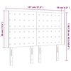 vidaXL Κεφαλάρι Κρεβατιού LED Σκούρο Γκρι 147x16x118/128εκ. Βελούδινο