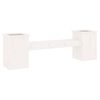 vidaXL Ζαρντινιέρα Παγκάκι Λευκό 184,5x39,5x56,5 εκ. Μασίφ Ξύλο Πεύκου