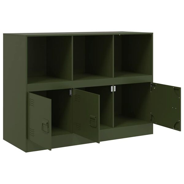 vidaXL Ντουλάπι Πράσινο Λαδί 99x39x73 εκ. από Ατσάλι