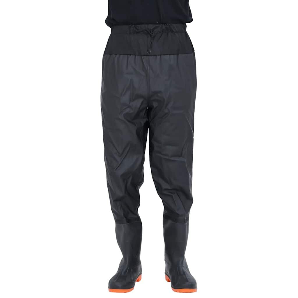vidaXL Waist Waders με μπότες Μαύρο μέγεθος 42