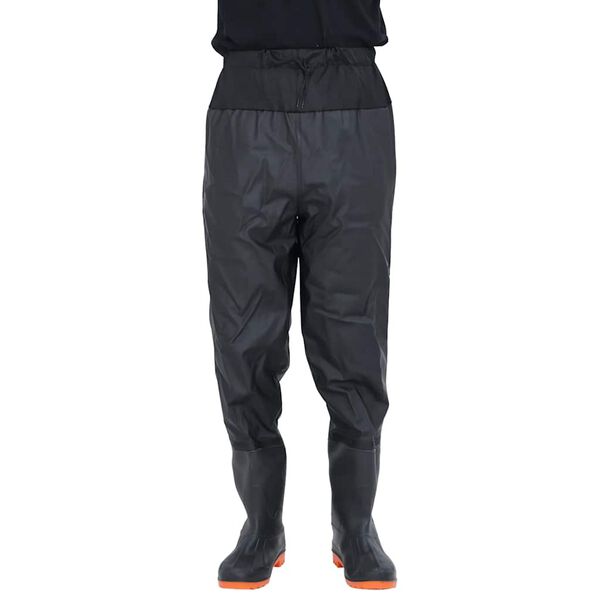 vidaXL Waist Waders με μπότες Μαύρο μέγεθος 42