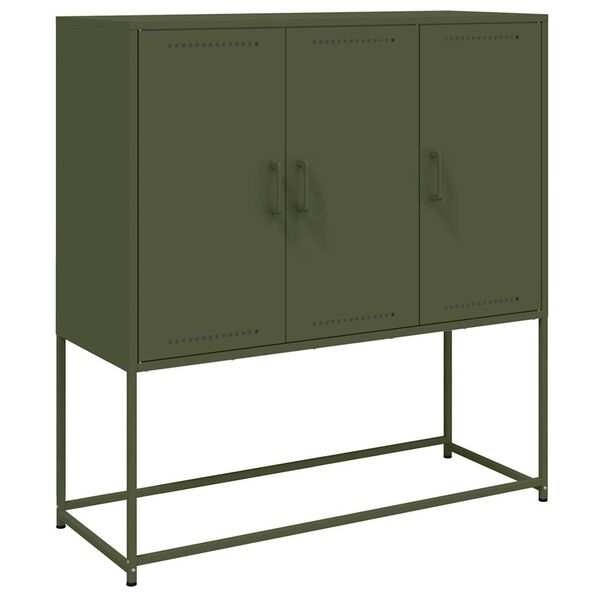 vidaXL Ντουλάπι Πράσινο Λαδί 100,5x39x107 εκ. από Ατσάλι