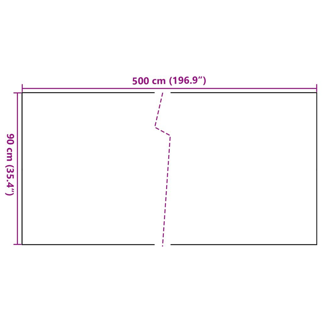 vidaXL Διαχωριστικό Βεράντας Ανθρακί 500 x 90 εκ. από Συνθετικό Ρατάν