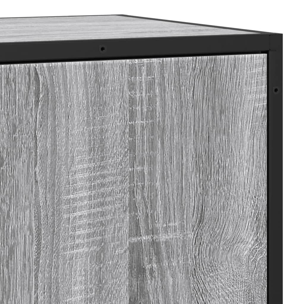 vidaXL Ραφιέρα Γκρι Sonoma 35,5x35x76 εκ. Επεξ. Ξύλο + Μέταλλο
