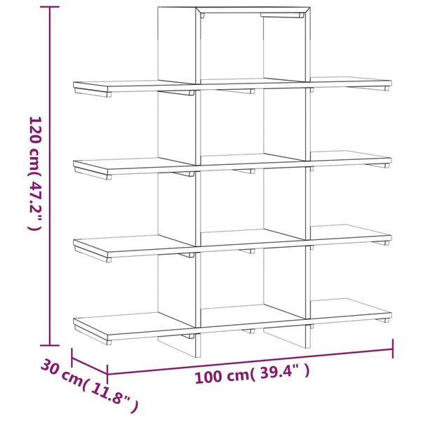 vidaXL Βιβλιοθήκη 100 x 30 x 120 εκ. από Μασίφ Ξύλο Teak