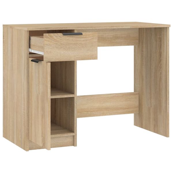 vidaXL Γραφείο Sonoma Δρυς 100x50x75 εκ. από Επεξεργασμένο Ξύλο
