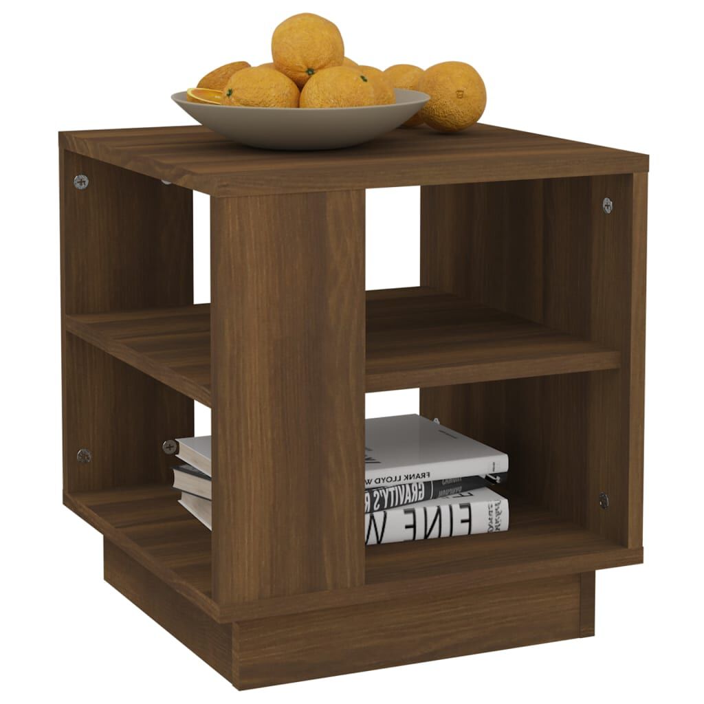 vidaXL Τραπεζάκι Σαλονιού Καφέ Δρυς 40x40x43 εκ. Επεξεργασμένο Ξύλο