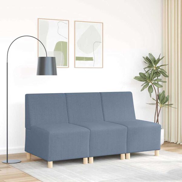 vidaXL Μοναδικός Καναπές χωρίς Χερούλια Μπλε 55 x 74 x 82 εκ.