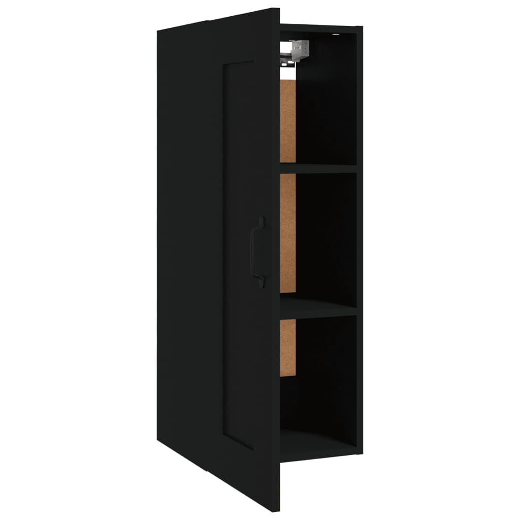 vidaXL Ντουλάπι Κρεμαστό Μαύρο 35 x 34 x 90 εκ. Επεξεργασμένο Ξύλο
