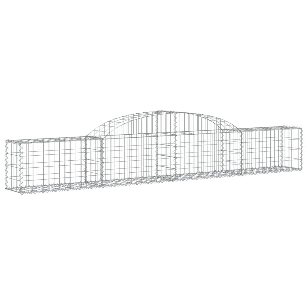 vidaXL Συρματοκιβώτια Τοξωτά 5 τεμ. 300x30x40/60 εκ. Γαλβαν. Ατσάλι