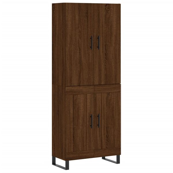 vidaXL Ντουλάπι Καφέ Δρυς 69,5 x 34 x 180 εκ. από Επεξεργασμένο Ξύλο