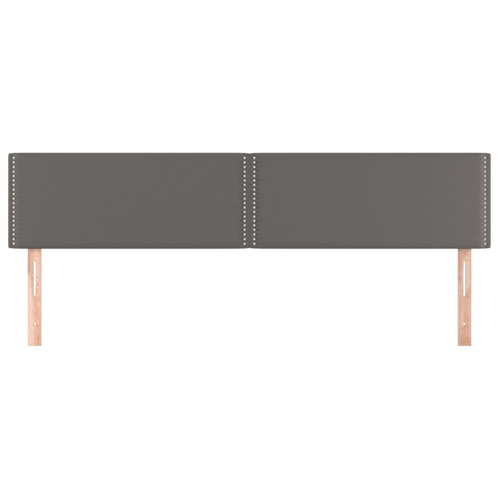 vidaXL Κεφαλάρια Κρεβατιού 2 τεμ. Γκρι 100x5x78/88 εκ.Συνθετικό Δέρμα