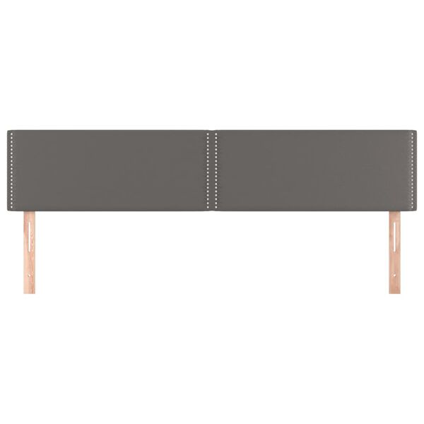 vidaXL Κεφαλάρια Κρεβατιού 2 τεμ. Γκρι 100x5x78/88 εκ.Συνθετικό Δέρμα