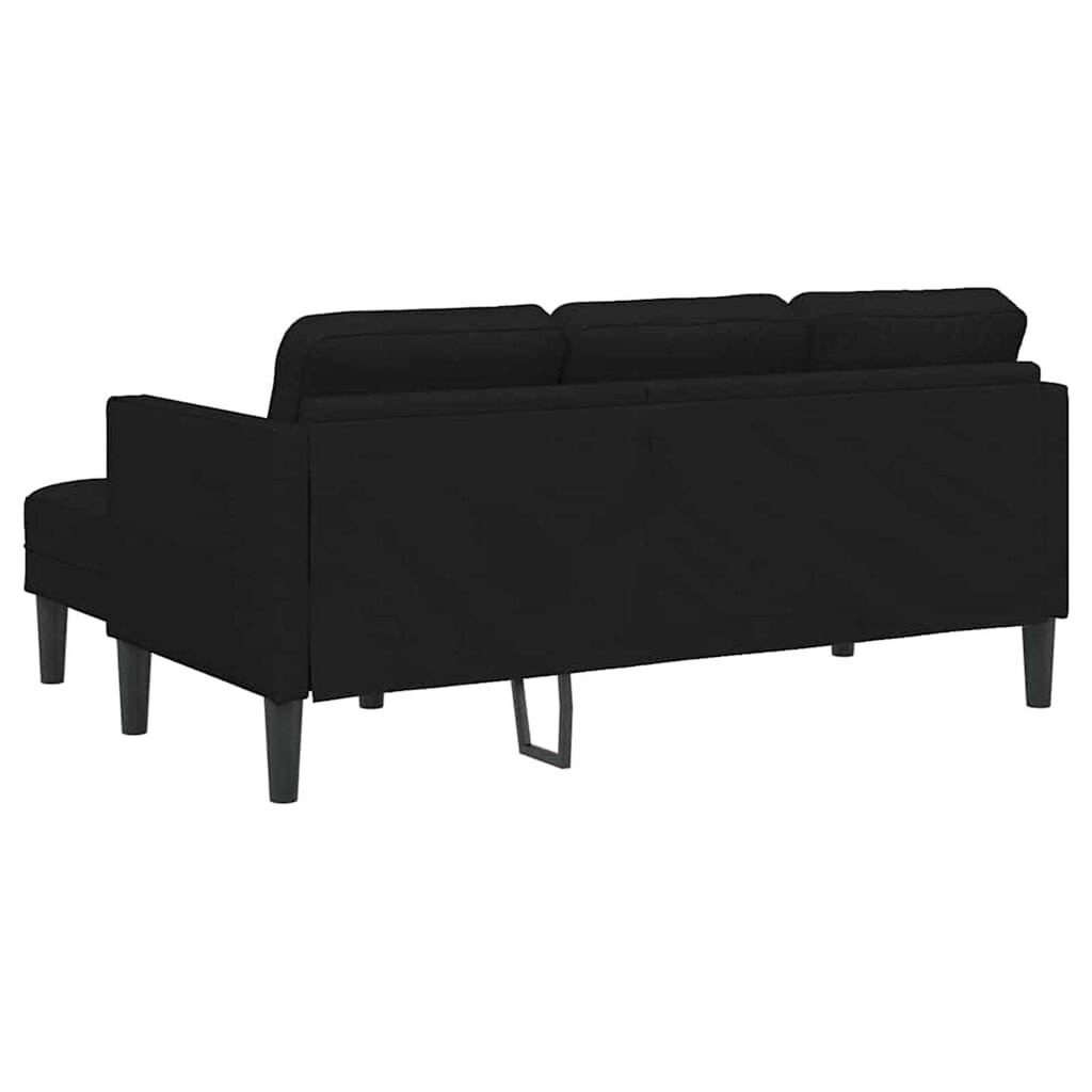 vidaXL Σετ Καναπέ Μαύρο 173 x 131 x 67 εκ ύφασμα