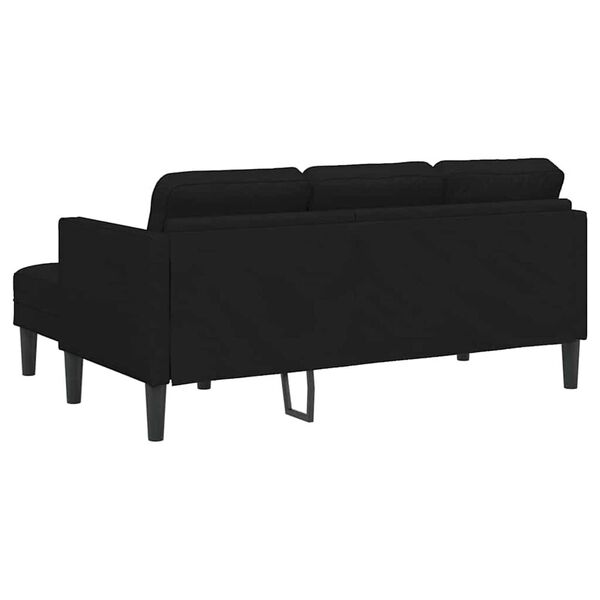 vidaXL Σετ Καναπέ Μαύρο 173 x 131 x 67 εκ ύφασμα