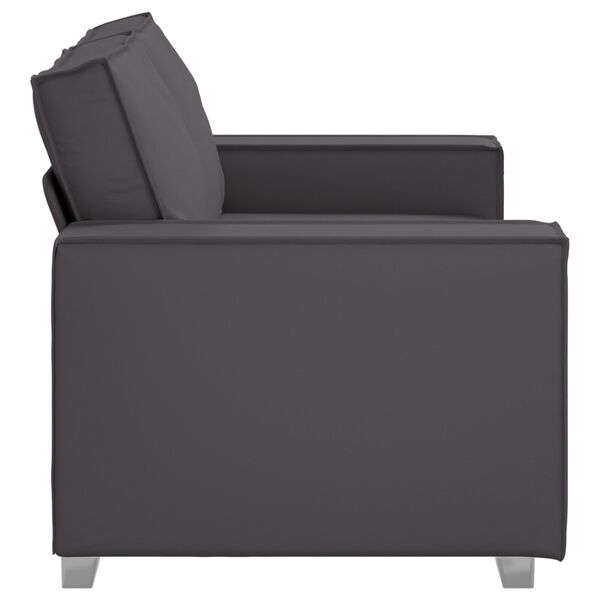vidaXL Καναπές Loveseat 160 εκ με μαξιλάρι Γκρι Τεχνητό δέρμα