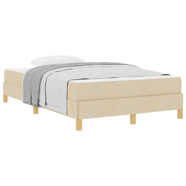 vidaXL Κρεβάτι με ελατήρια Κρέμα και Καφέ 120 x 200 cm
