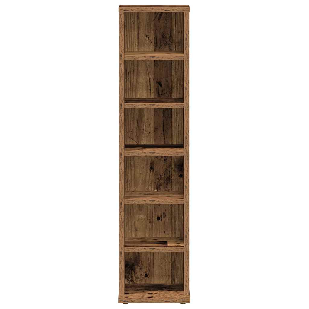 vidaXL Έπιπλο για CD Παλιό ξύλο 21 x 20 x 88 εκ από Επεξεργασμένο Ξύλο