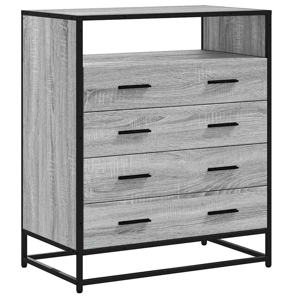 vidaXL Συρταριέρα Γκρι sonoma 70x41x83,5 εκ. από Επεξεργασμένο Ξύλο