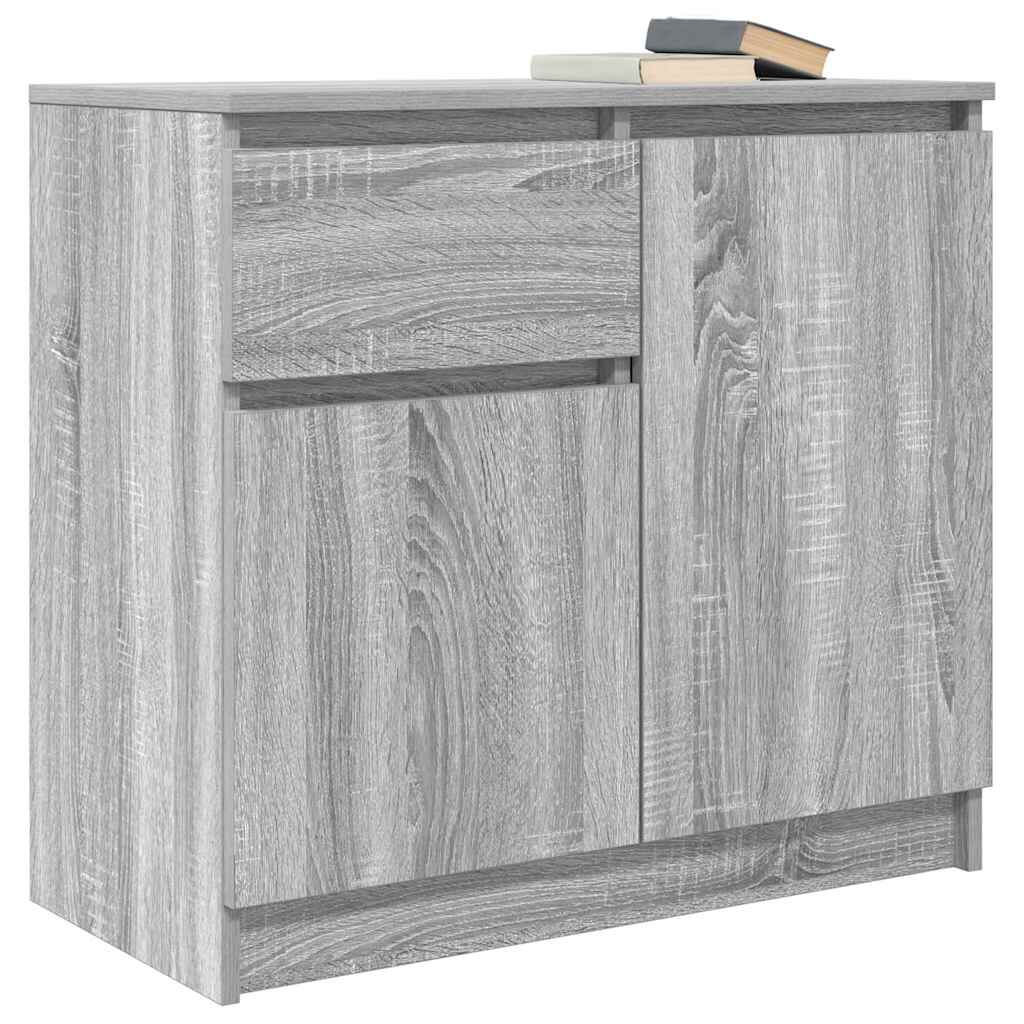 vidaXL Συρταριέρα με Συρτάρια Γκρι Sonoma 71x35x65 εκ. από Επεξ. Ξύλο