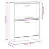 vidaXL Παπουτσοθήκη Καφέ Δρυς 63x24x81 εκ. από Επεξεργασμένο Ξύλο