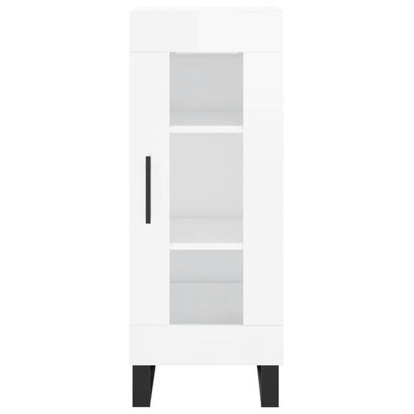 vidaXL Ντουλάπι Γυαλιστερό Λευκό 34,5x34x90 εκ. Επεξεργασμένο Ξύλο