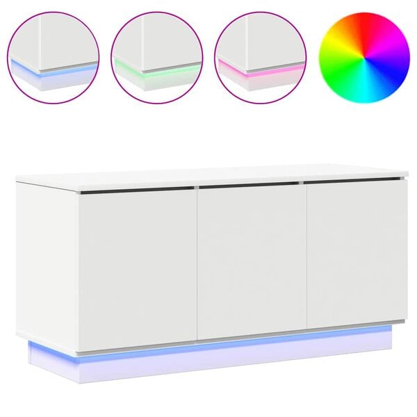 vidaXL Ντουλάπι TV Λευκό 100 x 38 x 49 εκ. Επεξεργασμένο ξύλο