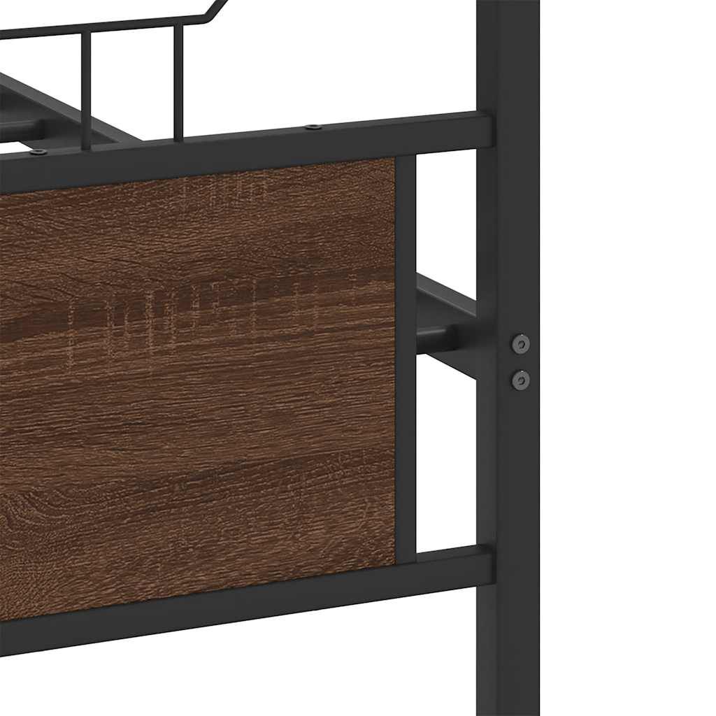 vidaXL Πλαίσιο Κρεβατιού Χωρ. Στρώμα Καφέ Δρυς 120x200εκ. Επ. Ξύλο