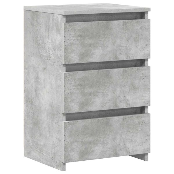 vidaXL Κομοδίνα 2 τεμ. Γκρι Σκυροδέματος 40x35x62,5 εκ. Επεξ. Ξύλο