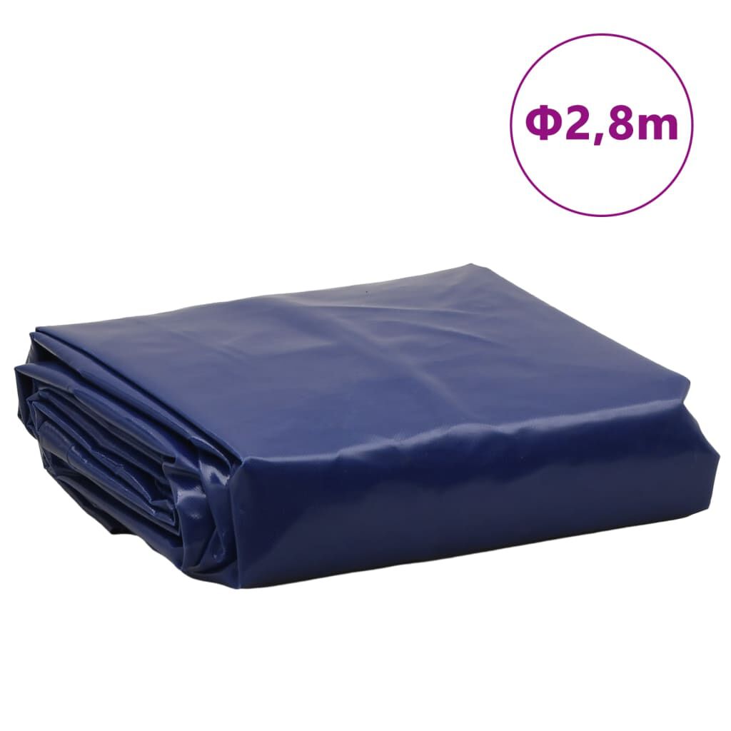 vidaXL Μουσαμάς Μπλε Ø 2,8 μ. 650 γρ./μ²