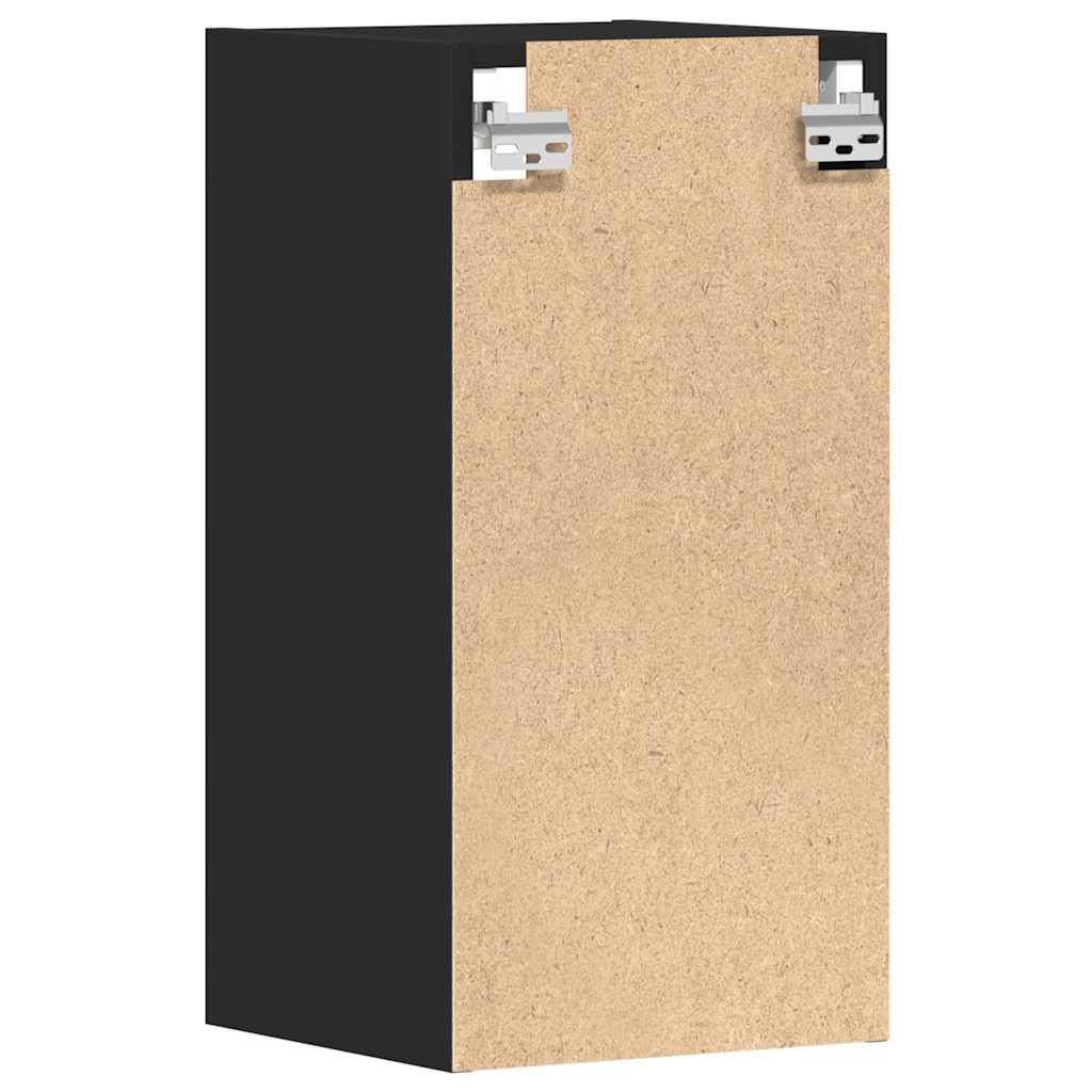 vidaXL κρεμαστό ντουλάπι Riga Μαύρο 30x29,5x60 cm Ξύλινη κατασκευή