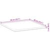 vidaXL Επιφάνεια Τραπεζιού Τετράγωνη 50x50x2 εκ. Μασίφ Ξύλο Ακακίας