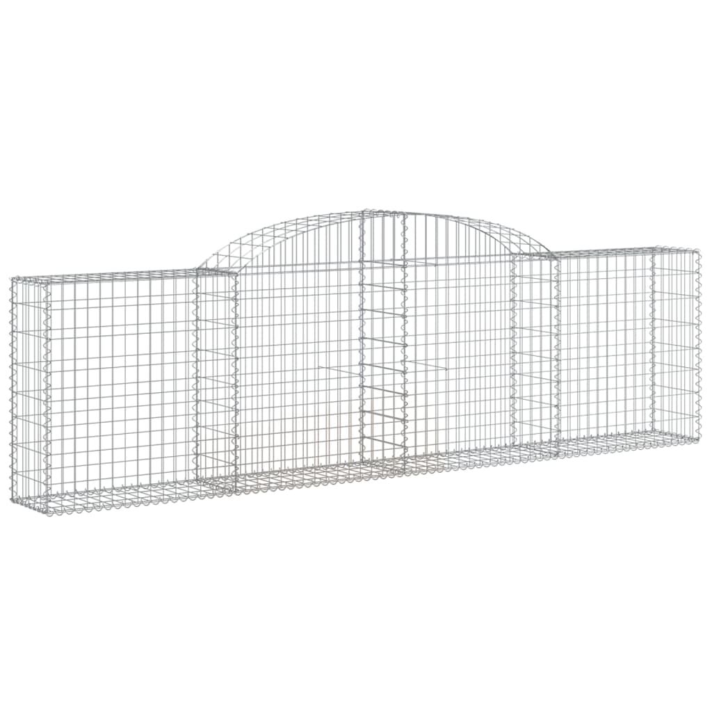vidaXL Συρματοκιβώτια Τοξωτά 5 τεμ. 300x30x80/100 εκ. Γαλβαν. Ατσάλι